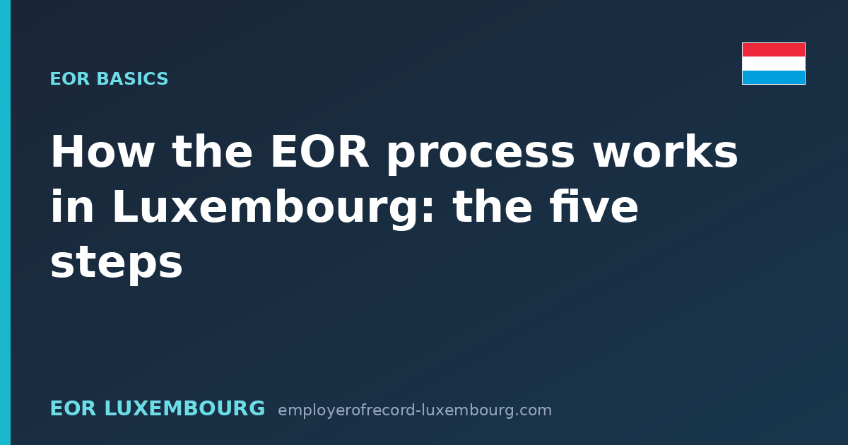 How the EOR process works in Luxembourg: the five steps